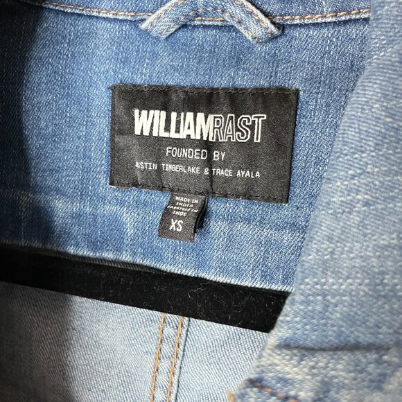 William Rast XS Blue Denim Long Sleeve Button Up Denim Jean Jacket NWT - Picture 3 of 14